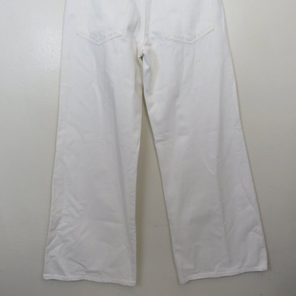 Agolde White Wide-Leg Flare Jeans - Picture 8 of 9